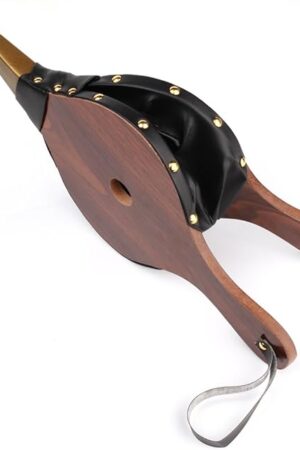 Z-COLOR 1PCS Brown Wood Fireplace Bellows 15" x 6.5" Outdoor Cooking Fan Air Blower