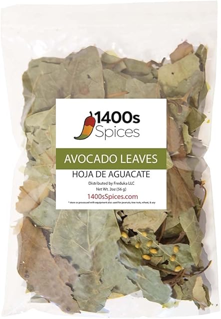 2oz Avocado Leaves Dried, Hojas de Aguacate Seca, Leaf Tea by 1400s Spices