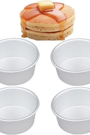 5Pack 5 Inch Cake Pan, mini cake pan, round aluminum cake pan, used for family gatherings to bake mini cake pizza, quiche