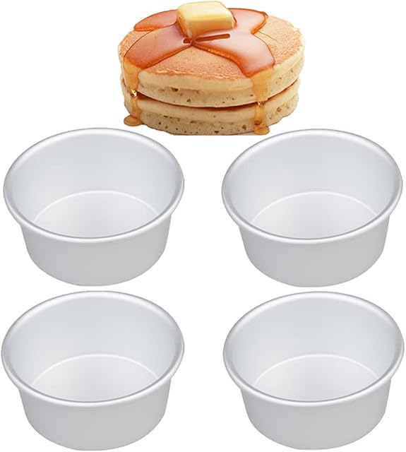 5Pack 5 Inch Cake Pan, mini cake pan, round aluminum cake pan, used for family gatherings to bake mini cake pizza, quiche