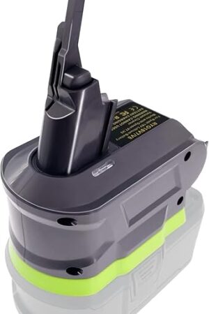 Adapter for Dyson V7 / V8 Vacuum Cleaner for RYOBI 18V Battery Convert to for Dyson V7 & V8 Vacuum Cleaner, for Battery 18-Volt HP High Capacity PBP2005 P194 P193 PBP2004 for Animal+ Fluffy