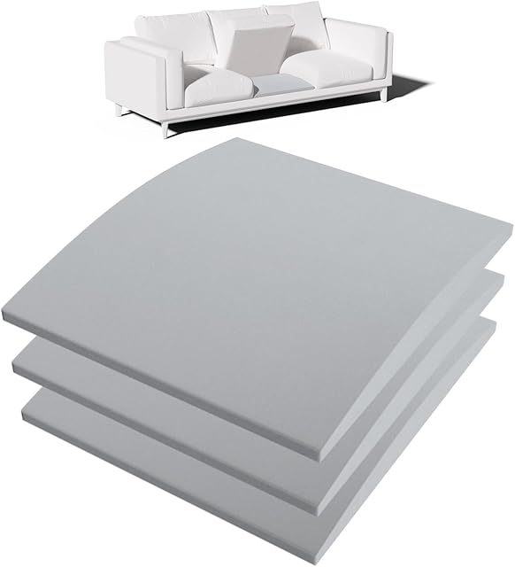 Couch Cushion Support for Sagging Seat – Repair 1–2 Inch Sag with No-Tool Quick Install, 40D High-Density Memory Foam Sofa Cushion Replacement Supports, Couch Support Board, 3-Pack, Gray