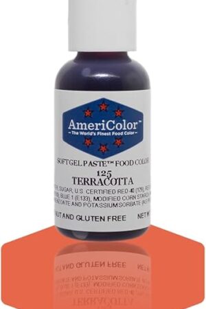 AmeriColor, Terracotta, 0.75 Ounce Bottle, Soft Gel Paste Food Color