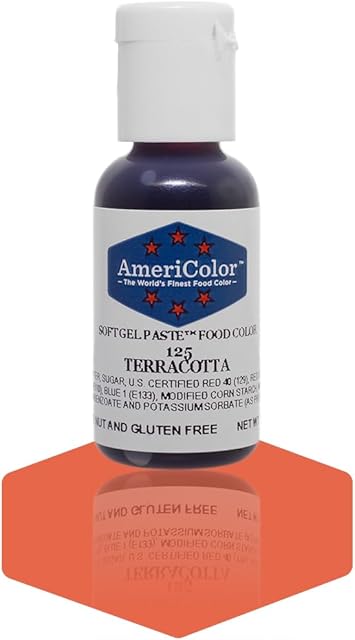 AmeriColor, Terracotta, 0.75 Ounce Bottle, Soft Gel Paste Food Color