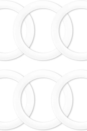 6 Pcs Gasket Seal Rings for Bialetti Moka Express Dama 6 Cups - Spare Food Grade Silicone Sealing Rings for Aluminium Stovetop Coffee Maker Pots (Better Than Rubber)