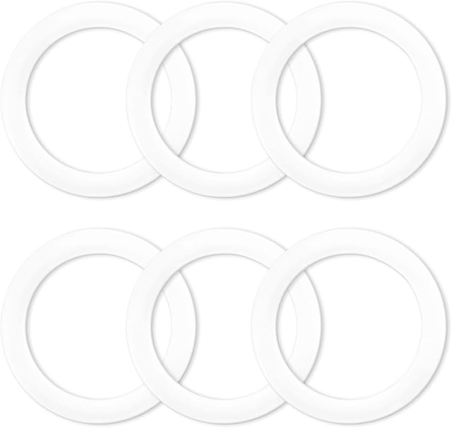 6 Pcs Gasket Seal Rings for Bialetti Moka Express Dama 6 Cups - Spare Food Grade Silicone Sealing Rings for Aluminium Stovetop Coffee Maker Pots (Better Than Rubber)