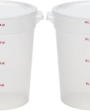 Cambro Food Storage Containers with Lids (BPA-Free) - 4 Quart Food Storage Container (2 Pack)