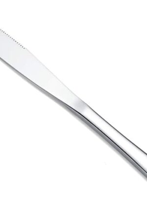 Berglander Dinner Knives Set Of 6, Stainless Steel Shiny Mirror Dinner Knife, Butter Knife Spreader Table Knives Sturdy And Dishwasher Safe