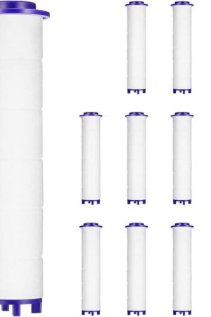 Vortex Shower Head PP-Cotton Filter Cartridge 3.7in Set of 12 Replacement Filter Cartridge for Detachable Propeller Hydro Shower Jet Sets