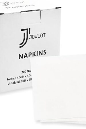 Cocktail Napkins - 200 Count 2-Ply White Napkins Disposable, 4.5 x 4.5 Inch Folded Paper Napkins Bulk Beverage Napkins for Dinner Wedding Bar Party and Everyday Use
