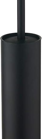 BGL Stainless Steel Toilet Brush with Holder, 2 Black Bristle Heads