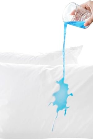 4 Pack Standard Size Pillow Protectors – Waterproof, Noiseless, TPU Coated Covers with Hidden Zipper, Oeko-TEX Certified, Hypoallergenic, Soft & Machine Washable