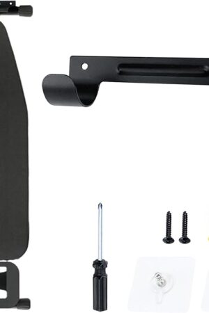 6.02"x1.57" Small Black Iron Board Mount Boards Hanger Wall Mount Ironing Board Holder Organizer Rack Hanging