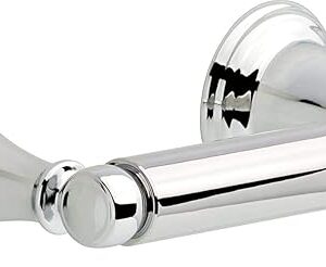 Delta Windemere (1-Pack) Toilet Paper Holder Polished Chrome Tissue Roll Holder for Bathroom Organization and Storage Spring Loaded Toilet Tissue Holder Wall Bathroom Accessories 70050