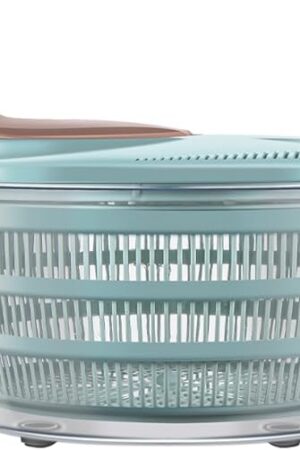 Brigii Salad Spinner, 4.24 Quart Lettuce Spinner with Double Drainage Holes, Salad Dryer for Washing, Spinning, and Draining Greens, Fruits, and Vegetables