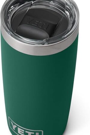 YETI Rambler 10 oz Tumbler, Stainless Steel, Vacuum Insulated | with MagSlider Lid | Black Forest Green