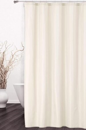 CAROMIO Hotel Quality 100% Waterproof Fabric Shower Curtain Liner with Magnets for Bathroom, 72x72 Inch, Ivory