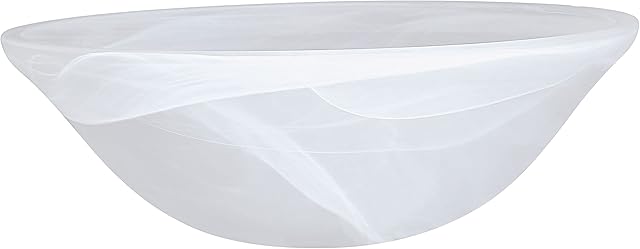 Aspen Creative 23147-11A Replacement Alabaster Glass Shade for Medium Base Socket Torchiere Lamp, Swag Lamp, Pendant, 1 Light Wall Sconce & Island Fixture, 11-1/2" Diameter x 4" High, 1 Pack