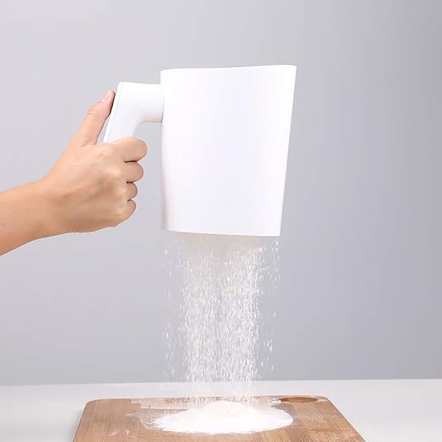 Battery Operated Electric Flour Sifter, Handheld Cooking Tool for Pastry Baking, Easy to Clean, Ergonomical Handle