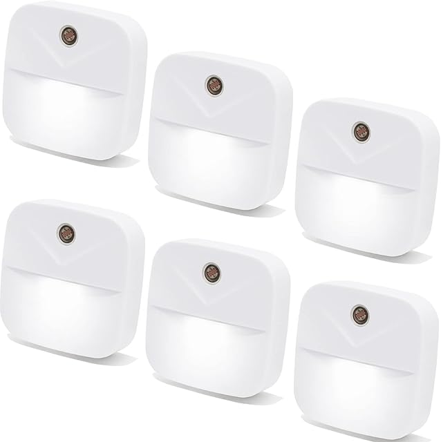 6 Pack Night Light White LED
