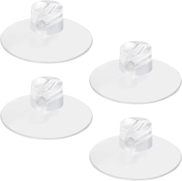 Bathroom Shower Caddy Connectors Suction Cups Clear 4 Pack