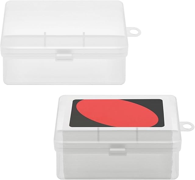 The UNO Card Case Holder Designed for Mattel Classic UNO Card Game, Holds 108 Pcs UNO Card for Classic Deck, and so on, 3.93 x 2.6x 1.57 Inch Plastic Playing Card Case Box Storage (NO Cards)