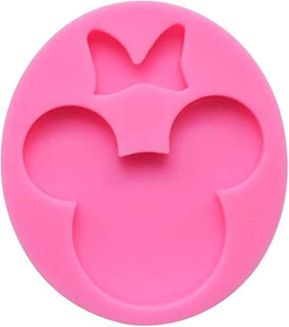 Cute Mouse Head Silicone Mold for DIY Desserts, Chocolate Candy, Pudding, Cupcake Toppers, Jelly Shots, Handmade Ice Cream, Soap, Mouse Head Bow Design