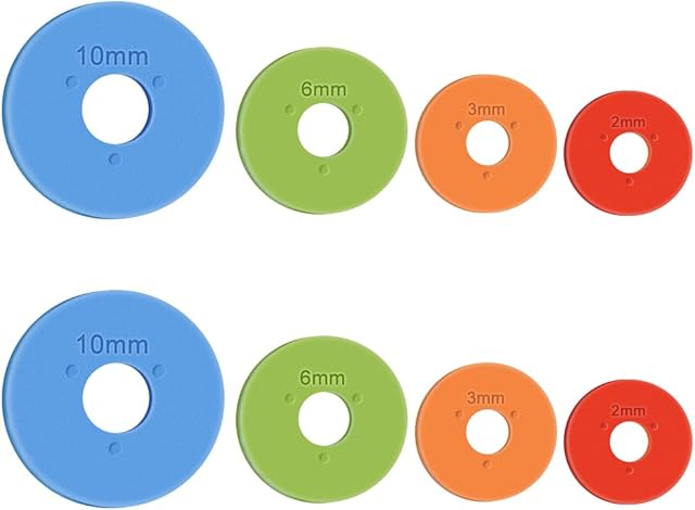 8 pcs Rolling Pin Guide Ring Spacer Bands Set - (2/3/6/10mm), Suitable as Roling Pin with Thickness Rings, KitchenTools for Dough Thickness, Multicolored Flexible Silicone Slip On Baking Accessories
