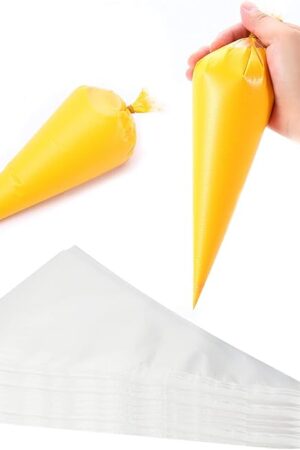 XSEINO Disposable Piping Bags, 12 Inch - 150PCS Heavy Duty Anti Burst Pastry Bags With Bump Non-slip Design For Icing and Frosting and Cookies Decoration Bags(Thickened)