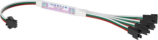 BTF-LIGHTING WS2812B WS2811 SM16703 SK6812 WS2814 IC etc 3Pin RGB TTL Amplifier 1 to 4 Support 3PIN Addressable LED Strip,Fairy String,Matrix Panel,Module etc DC5V DC12V DC24V