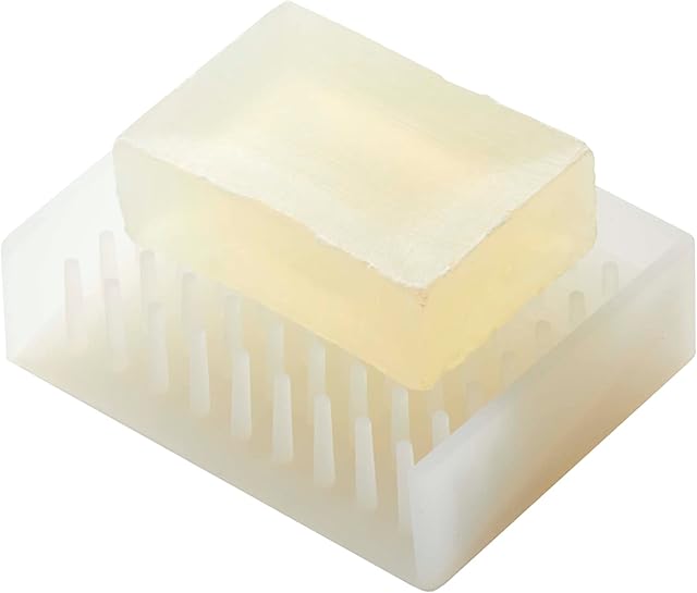 YAMAZAKI home 2992 Self Draining Soap Tray-Floating Holder Dish for Sink, One Size, Clear