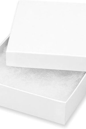 Darice Jewelry Boxes For Christmas - White - 3.5 x 3.5 x 7/8 inches - 6 pieces