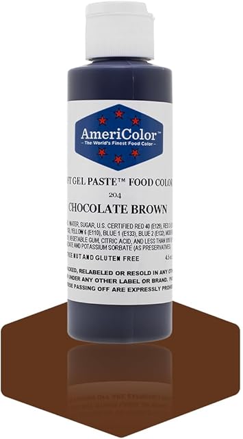 Americolor 4.5 Oz Chocolate Brown Soft Gel Paste
