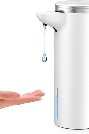 Automatic Soap Dispenser Touchless (Upgrade Auto & Manual Modes) - IPX7 Waterproof - Adjustable Volume for Thick & Thin Liquid - USB C Rechargeable Dish/Hand Soap Dispenser for Bathroom Kitchen