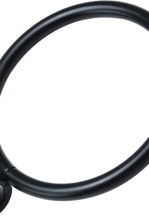 44 Pack Curtain Rings with Eyelets, Metal Drapery Ring for Pinch Pleat Curtains, Drape Ring 1.5 Inch I D, Fits Up to 1.2 in Rod (Black)