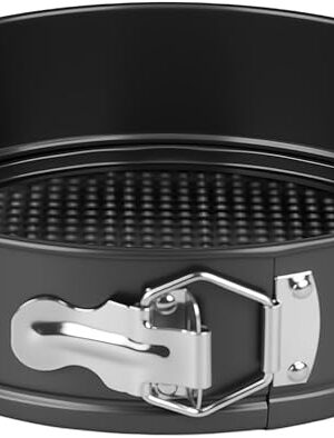 9 Inch Nonstick Springform Pan - Cheesecake Pan with Removable Bottom, Round Baking Mold for Cheesecake, Pie, Desserts & More - Baking Bakeware Accessory, Matte Black