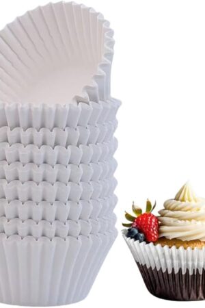 200pcs White Standard Cupcake Liners for Baking Cup, No Smell, Grease-proof Muffin Liners, Standard Size Cupcake Cups for Party, Wedding, Birthday