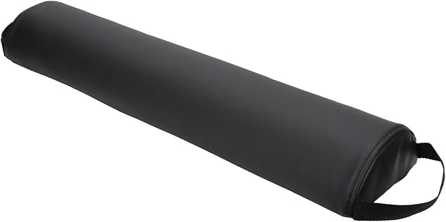 ForPro Premium Half-Round Bolster Pillow for Massage and Yoga, Oil and Stain-Resistant, 6?W x 3" H x 26?L, Black