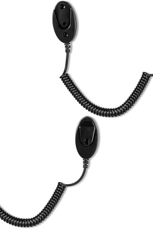 2Pack Magnetic Remote Control Holder with Spring Ropes, Retractable Remote Control Tether with Adhesive Holder Anti-Loss Security Cable Lock for TV Fan Air Conditioner Remote