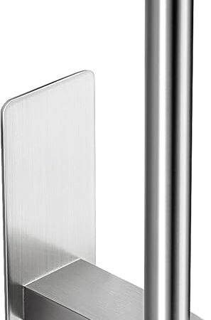 YIGII Self Adhesive Toilet Paper Holder - Bathroom Toilet Paper Holder Stand no Drilling Stainless Steel Brushed