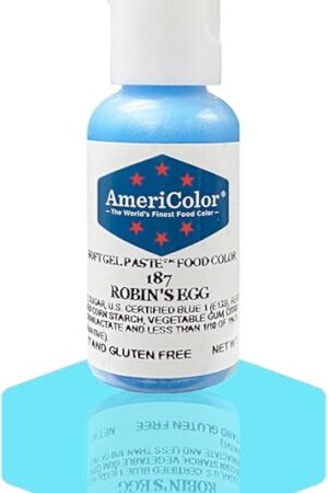 AmeriColor, Robins Egg, 0.75 Ounce Bottle, Soft Gel Paste Food Color
