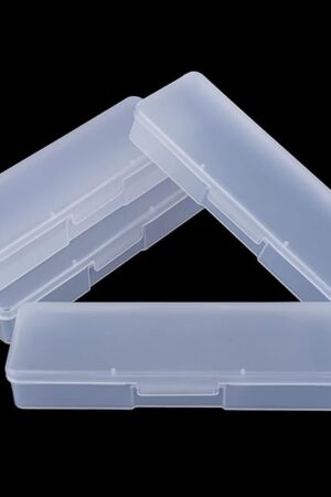 4 Pieces Plastic Storage Personal Box for Nail, Nail Implement Storage Box Organizer Case Manicure Tool Box for Nail Pedicure Supply Tools (clear)