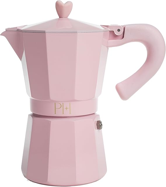 Paris Hilton Stovetop Espresso and Coffee Maker, Italian & Cuban Style Coffee Pot, Makes up to 6 Espresso Cups