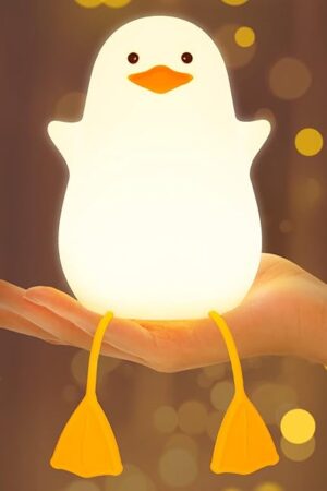 Amaredom Cute Duck Night Light Squishy Duck Lamp Bedside Lamp