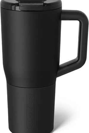 BrüMate Müv - 25oz 100% Leak Proof Insulated Coffee Mug with Handle & Lid - Stainless Steel Coffee Travel Mug - Double Walled Coffee Cup (Matte Black)