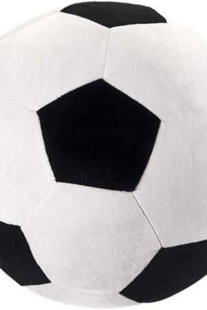 The Plush Soccer Ball, 11.8" Soft Soccer Stuffed Toy Soccerball Throw Pillow Fluffy Football Plushies Toy Sport Gift for Boy & Girls Chrismas Decor