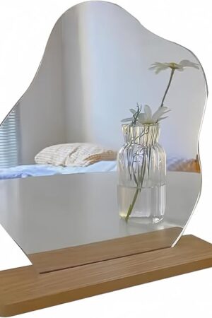 Aesthetic Room Decor Desk Mirror, Decorative Locker and Table Frameless Mirror, Cute Cloud-Shaped Asymmetrical Mirror