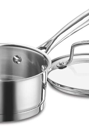 Cuisinart 8919-14 Professional Series 1-Quart Saucepan with Cover, Stainless Steel, Mirror Finish