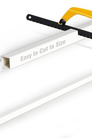 24 Inch Replacement Towel Bar for Ceramic Holder - Cut to Fit Any Size, Spring Loaded Adjustable Plastic Towel Rod for Porcelain Holders, No Demolition Installation, Rental & Vintage Bathroom Friendly
