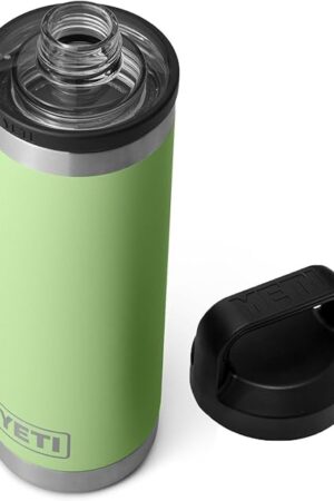 YETI Rambler 18 oz Bottle, Leakproof, Vacuum Insulated, Stainless Steel with Chug Cap, Key Lime